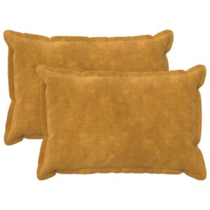Pyntepuder HOUTEN 2 stk. - gul 40 x 60 cm