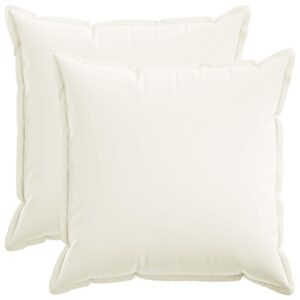 Pyntepuder HOUTEN 2 stk. - hvid, 55 x 55 cm