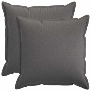 Pyntepuder HOUTEN 2 stk. lysegrå 70 x 70 cm