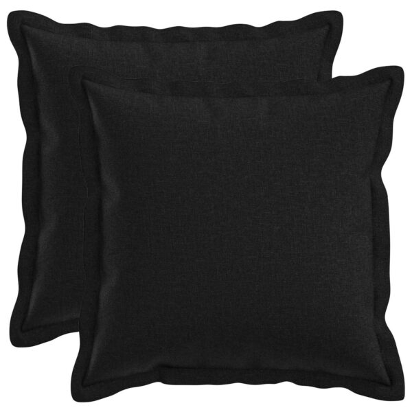Pyntepuder HOUTEN 2 stk. - sort 35 x 35 cm