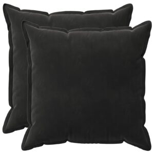 Pyntepuder HOUTEN 2 stk. - sort 80 x 80 cm