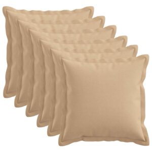 Pyntepuder HOUTEN 6 stk. 50 x 50 cm - cremefarvet