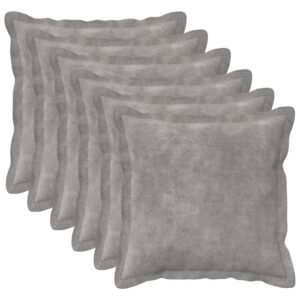 Pyntepuder HOUTEN 6 stk. lysegrå 35 x 35 cm