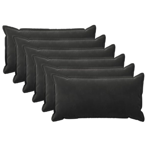Pyntepuder HOUTEN 6 stk. - sort 40 x 70 cm
