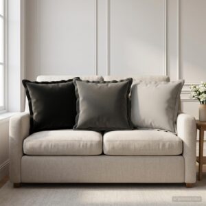 Pyntepuder HOUTEN - grå, 6 stk., 30 x 30 cm