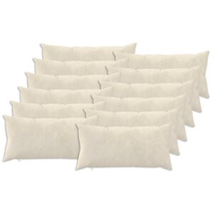 Pyntepuder Heerlen 12 stk. - cremefarvet mikrofiberfleece 40 x 80 cm