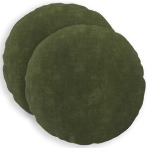Runde pyntepuder 2 stk. HEERLEN - grøn Ø 50 cm