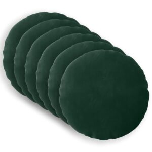 Runde pyntepuder 6 stk. - mørkegrøn Ø 60 cm