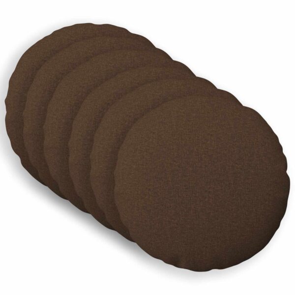Runde pyntepuder HEERLEN 6 stk. - brun, Ø 30 cm
