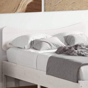 Sengegavl 120 cm i massivt fyrretræ - hvid