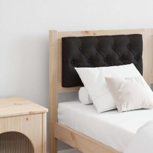 Sengegavl brun og sort 140 cm i massivt fyrretræ