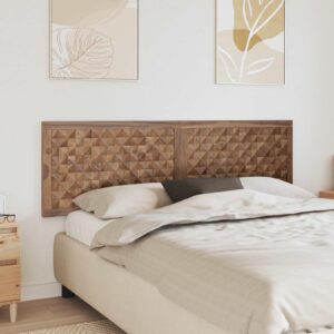 Sengegavl i massiv teaktræ 180 x 55 cm - naturfarvet