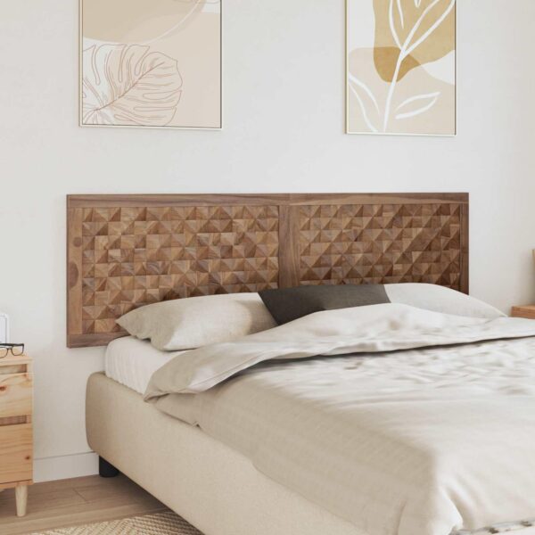 Sengegavl i massiv teaktræ 180 x 55 cm - naturfarvet
