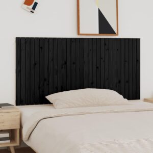 Sengegavl i massivt fyrretræ 185 x 3 x 90 cm - sort