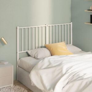 Sengegavl i metal 120 cm - hvid