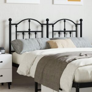 Sengegavl i metal 120 cm - sort