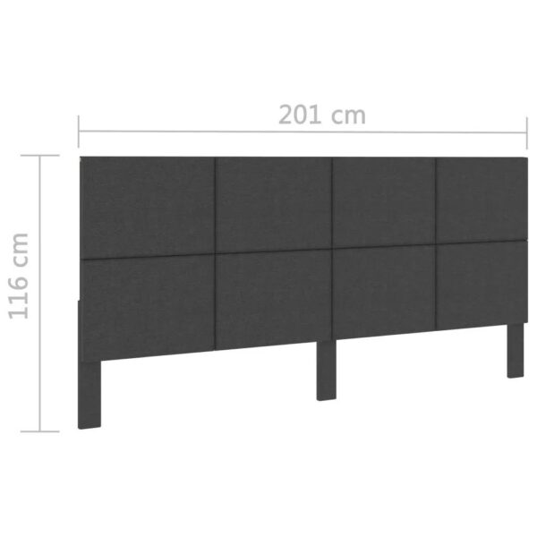 Sengegavl i stof 200 x 200 cm - mørkegrå