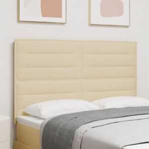 Sengegavl i stof - creme, 160 x 7 x 128 cm
