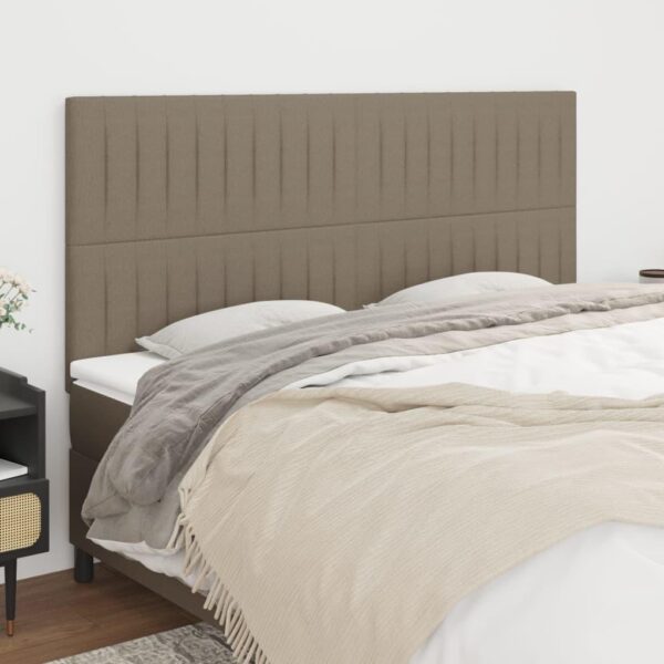 Sengegavl i stof - taupe, 160 x 5 x 118/128 cm