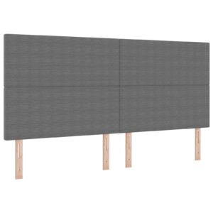 Sengegavl lysegrå 200 x 5 x 118-128 cm
