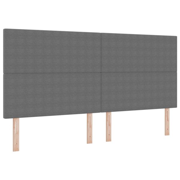 Sengegavl lysegrå 200 x 5 x 118-128 cm