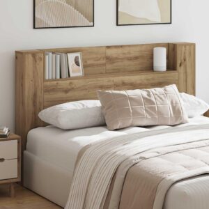 Sengegavl med LED og opbevaring - Artisan eg, 160 cm