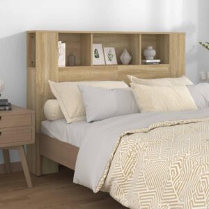 Sengegavl med opbevaring 140 x 18,5 x 104,5 cm - sonoma-eg