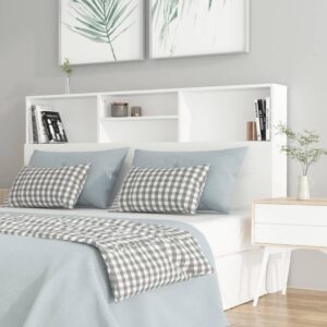 Sengegavl med opbevaring 160 x 19 x 103,5 cm - hvid