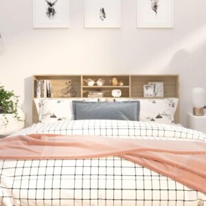 Sengegavl med opbevaring 180 x 19 x 103,5 cm - sonoma-eg