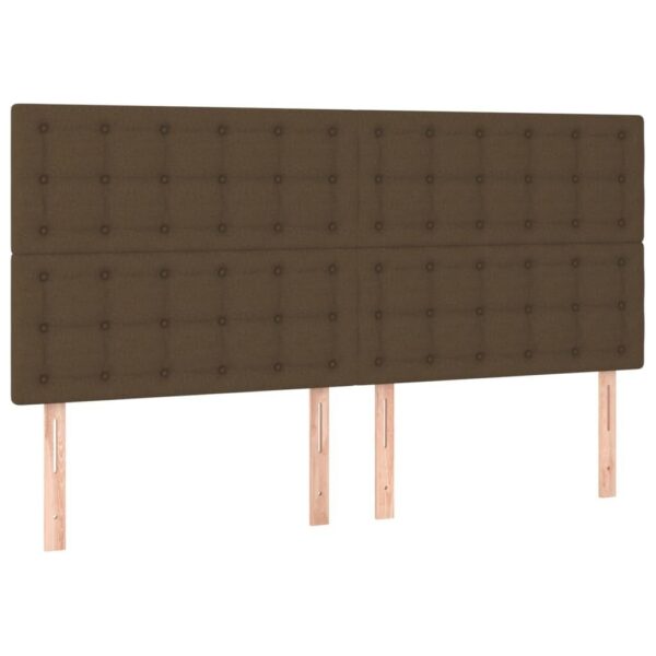 Sengegavl mørkebrun 160 x 5 x 118/128 cm i stof