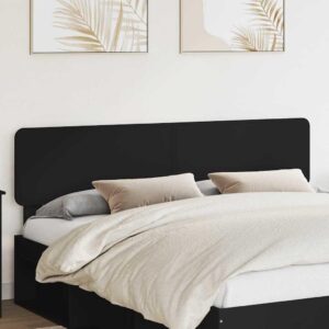 Sengegavl sort eg i konstrueret træ - 203 x 3 x 90 cm