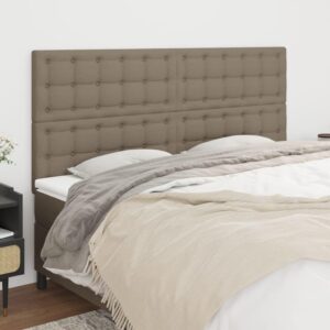 Sengegavl taupe 180 x 5 x 118/128 cm stof