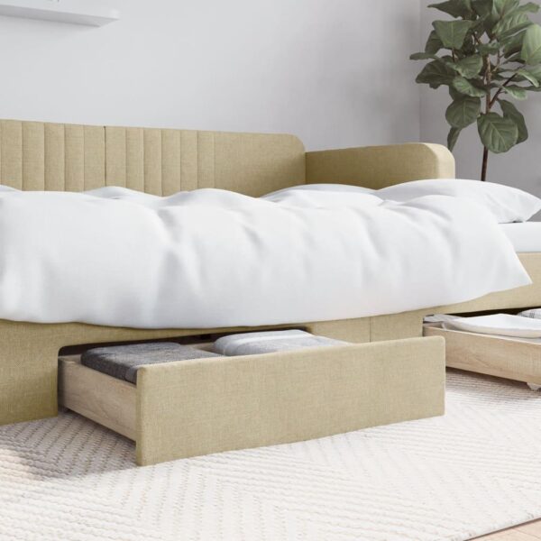 Sengeskuffer 2 stk. i creme - 67 x 50 x 16 cm