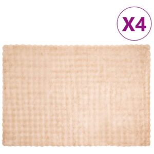 Sengetæppe i kunstig kaninpels Olite - beige, 4 stk.