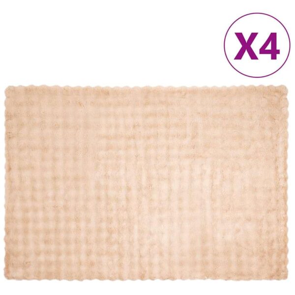 Sengetæppe i kunstig kaninpels Olite - beige, 4 stk.
