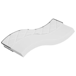 Skummadras 70 x 200 cm medium blød - hvid/sort