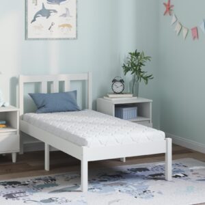 Skummadras med kokoslag 70 x 140 cm - hvid