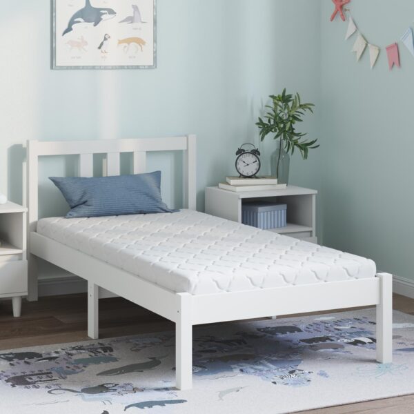 Skummadras med kokoslag 80 x 160 cm - hvid