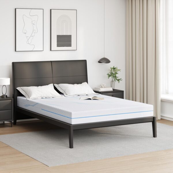 Skummadras medium fast 140 x 190 cm - hvid
