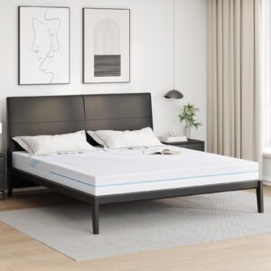 Skummadras medium fast 180 x 200 cm - hvid