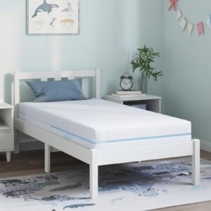 Skummadras medium fast 80 x 160 cm - hvid