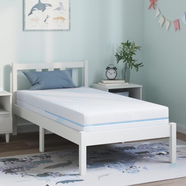 Skummadras medium fast 80 x 160 cm - hvid