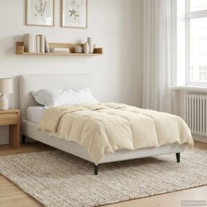 Sommerdyne 140 x 200 cm i mikrofiber - cremefarvet
