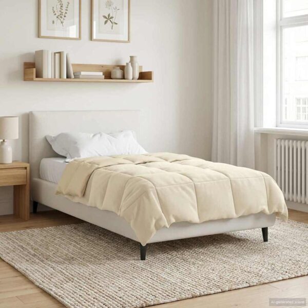 Sommerdyne 140 x 200 cm i mikrofiber - cremefarvet
