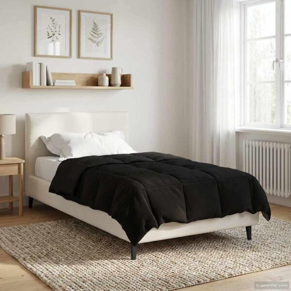 Sommerdyne 140 x 200 cm i mikrofiber - sort