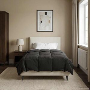 Sommerdyne 155 x 200 cm i mikrofiber - antracit