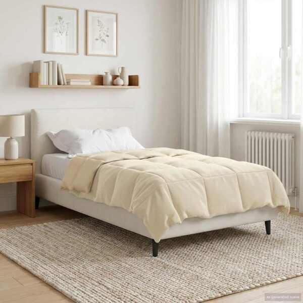 Sommerdyne 155 x 200 cm i mikrofiber - cremefarvet