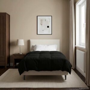 Sommerdyne 155 x 200 cm i mikrofiber - sort