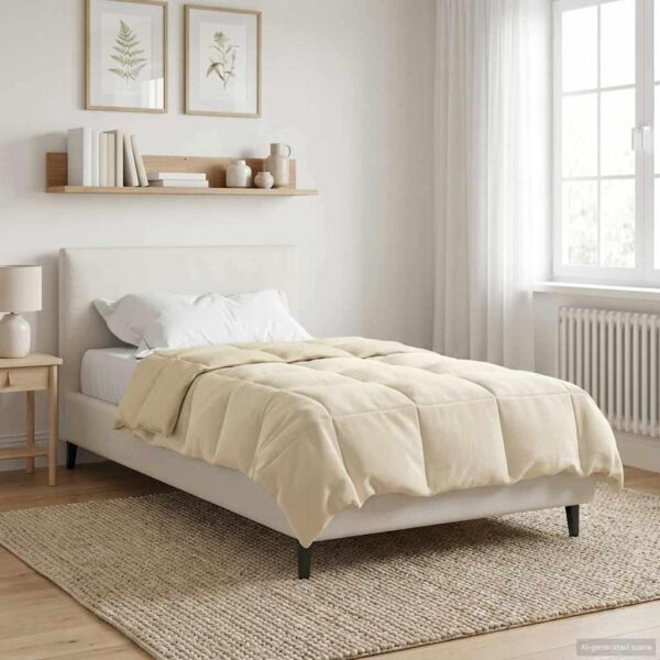 Sommerdyne 155 x 220 cm i mikrofiber - cremefarvet