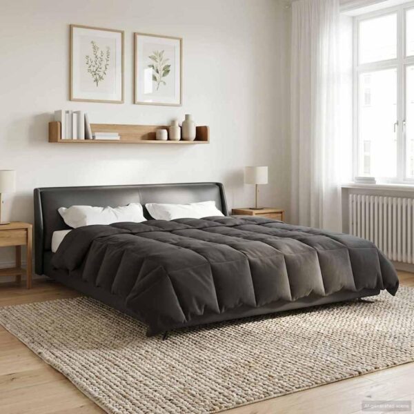 Sommerdyne 200 x 200 cm i mikrofiber - antracit